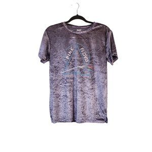 Pink Floyd velvet tee size Large gray the dark side of the moon